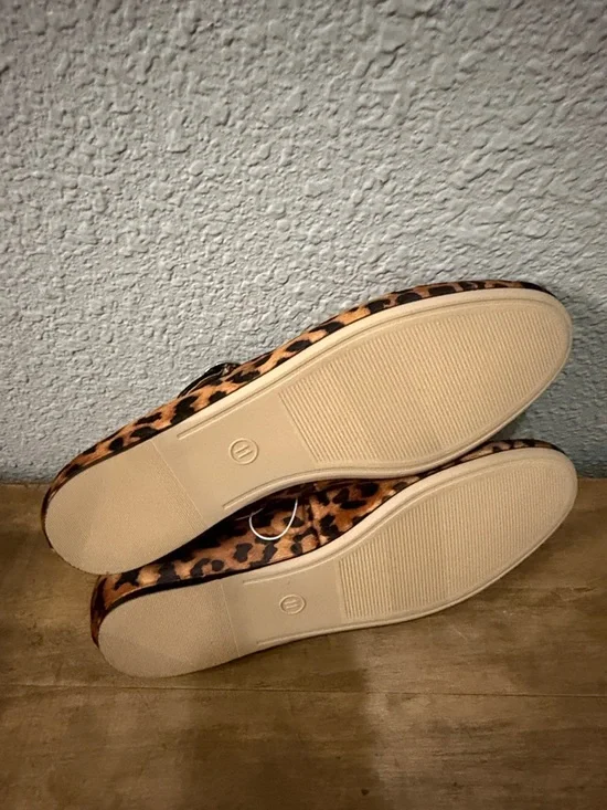 a new day Leopard Print Mary Jane Flats - Tan and Black size 11 NEW WITH TAGS - Picture 5 of 7